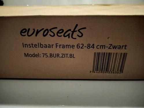 Cadre réglable Euroseats 62-84 CM noir (2 pièces), Maison & Meubles, Bureaux, Neuf, Bureau, Réglable en hauteur, Enlèvement ou Envoi