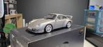 Porsche 911 (993) RS Clubsport zilver 1:18 GT-Spirit, Ophalen of Verzenden, Zo goed als nieuw, Auto, Overige merken
