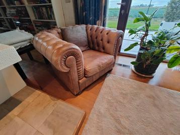 2 fauteuils monoplaces Chesterfield de Natuzzi, Enlèvement, Comme neuf, Cuir