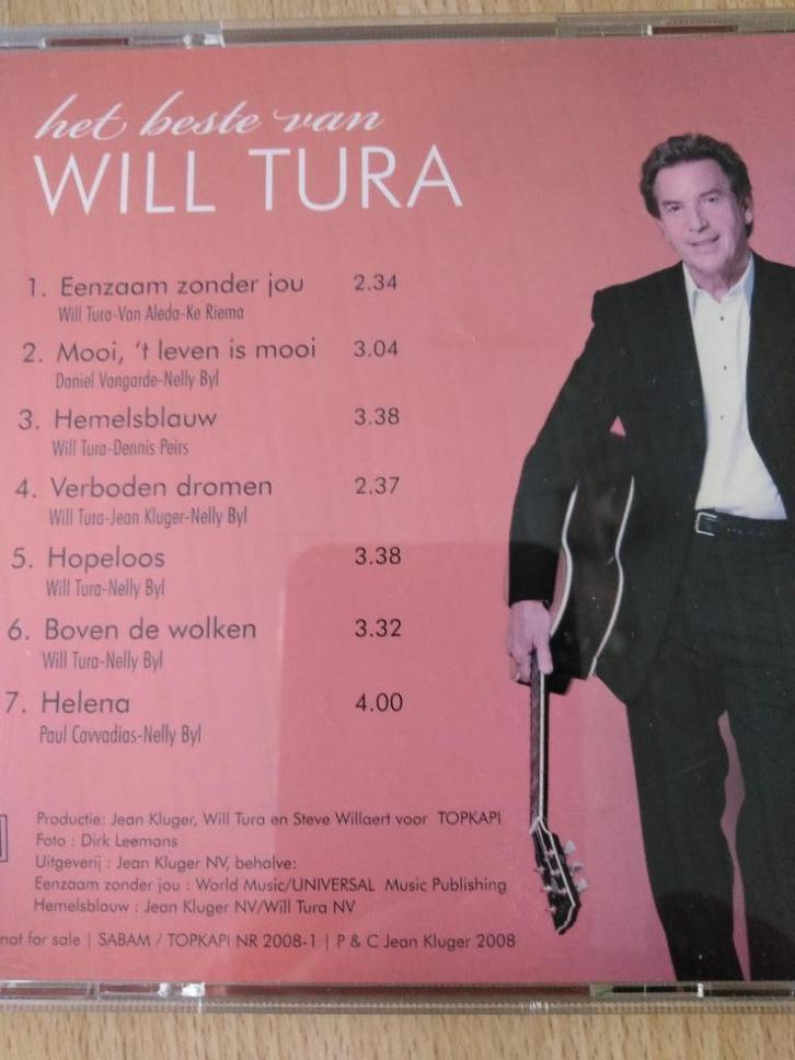 CD HET BESTE VAN WILL TURA, Cd's en Dvd's, Cd's | Schlagers, Zo goed als nieuw, Ophalen of Verzenden