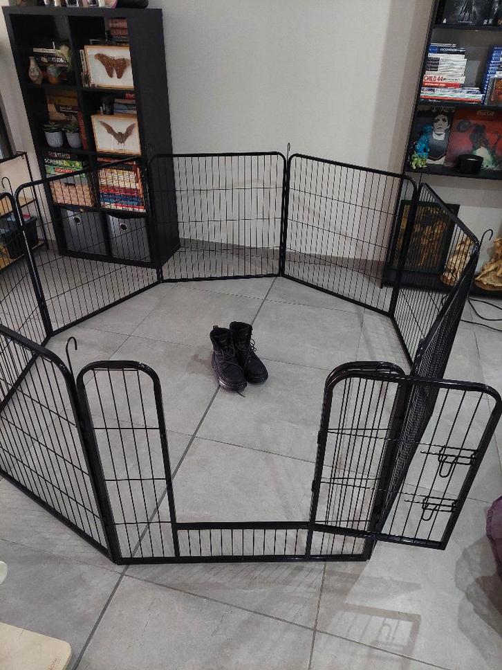 Puppyren 80cm hoog met poortje (nieuw), Dieren en Toebehoren, Hondenbenches, Nieuw, Ophalen