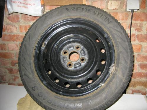 Verkoop van 4 winterbanden met velgen, Auto-onderdelen, Banden en Velgen, Band(en), Winterbanden, 15 inch, 195 mm, Personenwagen