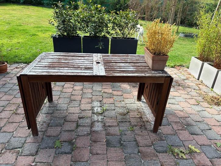 Table de jardin, Tuin en Terras, Tuintafels, Gebruikt, Rechthoekig, Hout, Ophalen
