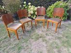 4 vintage stoelen, Huis en Inrichting, Ophalen, Gebruikt, Overige kleuren, Vier