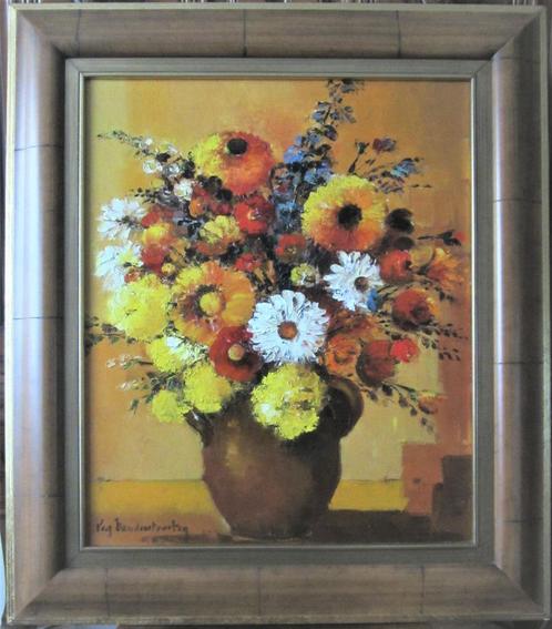 Vaas met bloemen - Lea Vanderstraeten, Antiek en Kunst, Kunst | Schilderijen | Klassiek, Ophalen