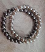 Ensemble de 2 Bracelets fantaisies gris clair + anthracite, Ophalen of Verzenden, Grijs