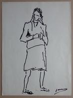 JOS JOZEF MOUS / LOT VAN 4 STUKS / ORIGINEEL WERK / 36x27cm, Ophalen of Verzenden