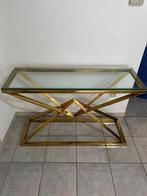 Commode salon / table haute, Maison & Meubles, Armoires | Commodes, 25 à 50 cm, Verre, Moins de 100 cm, Comme neuf