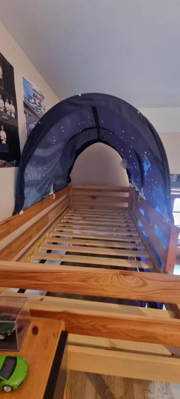 Lit mezzanine avec toboggan, Enlèvement, Comme neuf, Lit mezzanine