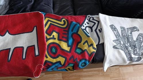 Vintage Kussenslopen Keith Haring, 45cm op 45 cm, Huis en Inrichting, Woonaccessoires | Overige, Zo goed als nieuw, Ophalen