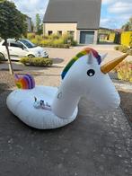Opblaasbare unicorn + 2 opblaasbare drankhouders, Kinderen en Baby's, Ophalen, Gebruikt