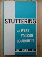 Stuttering / Wendell Johnson, Livres, Psychologie, Comme neuf, Autres sujets/thèmes, Enlèvement, Wendell Johnson