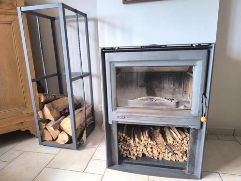 Poêle à bois 10Kw avec ventilation, Huis en Inrichting, Kachels, Gebruikt, Houtkachel, Hout, Ophalen