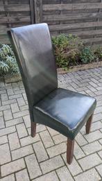 Eettafel stoelen zwart leder, Ophalen of Verzenden, Zo goed als nieuw, Zwart