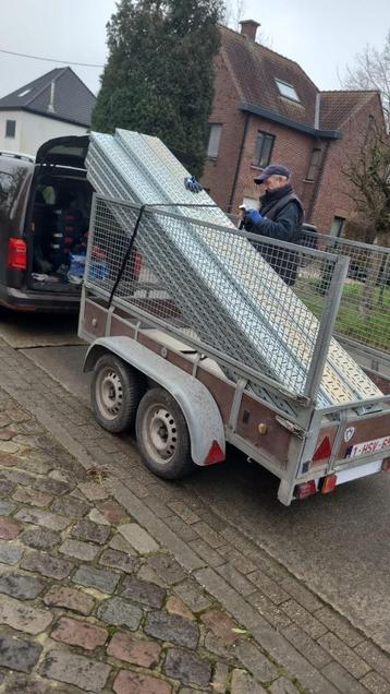 3 goulottes - chemins de câble en acier galvanisé complets beschikbaar voor biedingen