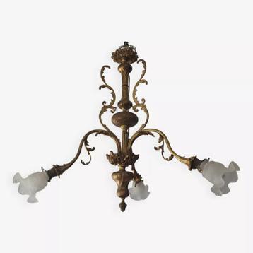Lustre Napoléon III en bronze doré électrifié 3 branches. beschikbaar voor biedingen