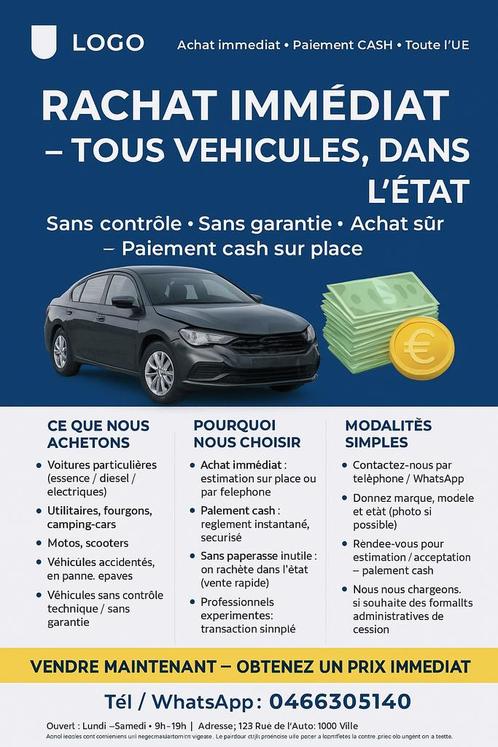 RACHAT IMMÉDIAT DE VÉHICULES – PAIEMENT CASH, Auto's, BMW, Particulier, Ophalen