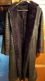 Manteau cuir retourné, Noir, Taille 38/40 (M), Porté, Enlèvement