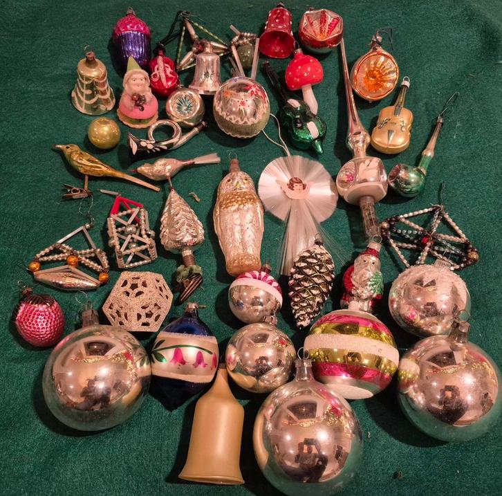 Boules de Noël anciennes 40 pièces, Divers, Noël, Enlèvement ou Envoi