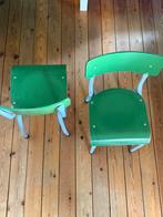 2 chaises d'école vintage pour enfants - vertes robustes, Enfants & Bébés, Enlèvement, Utilisé