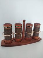 1970s vintage kruidenrekje met potjes Scandinave?, Ophalen of Verzenden