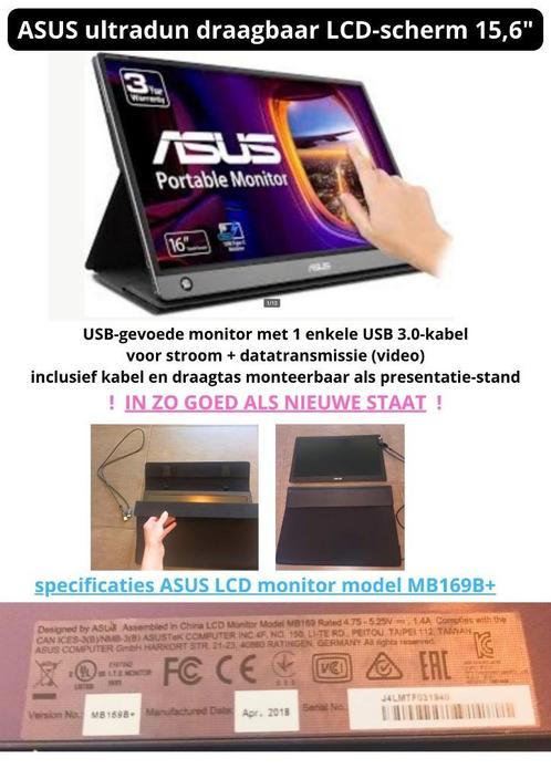 ASUS Écran LCD portable ultra-fin 16" ! COMME NEUF !, Informatique & Logiciels, Moniteurs, Comme neuf, USB-C, Gaming, Rotatif