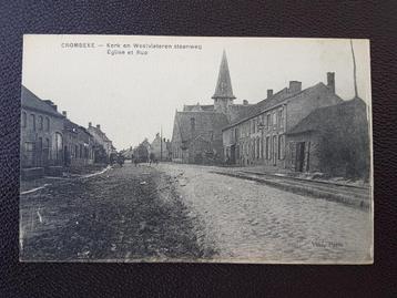 Postkaart Krombeke Crombeke Kerk en Westvleteren steenweg beschikbaar voor biedingen