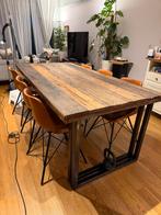 Table en bois massif,, Maison & Meubles, Métal, Cinq personnes ou plus, 100 à 150 cm, Enlèvement