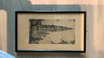 Originele ets Roger Hebbelinck, Antiek en Kunst, Kunst | Etsen en Gravures, Ophalen