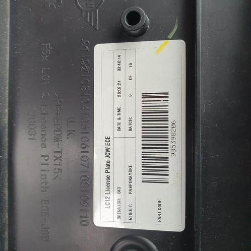 Mini Cooper JCW nummerbord houder.Als nieuw!, Auto diversen, Kentekenplaathouders, Zo goed als nieuw, Ophalen of Verzenden