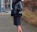 Leren winterjas, Kleding | Dames, Jassen | Winter, Ophalen of Verzenden, Gedragen, Maat 46/48 (XL) of groter, Zwart