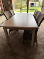 Eiken eetkamer tafel, Ophalen, Gebruikt, 100 tot 150 cm, Eikenhout