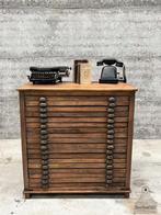 Originele ladekast uit oude drukkerij begin 20e eeuw, Antiek en Kunst, Ophalen of Verzenden