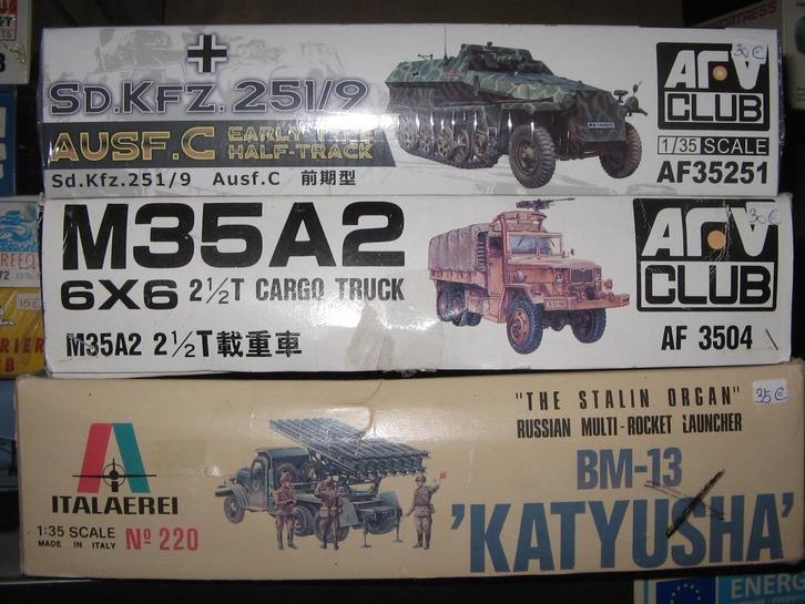 lot van 3 legervrachtwagens op 1/35, Hobby en Vrije tijd, Modelbouw | Auto's en Voertuigen, Nieuw, Truck, Overige merken, Ophalen of Verzenden