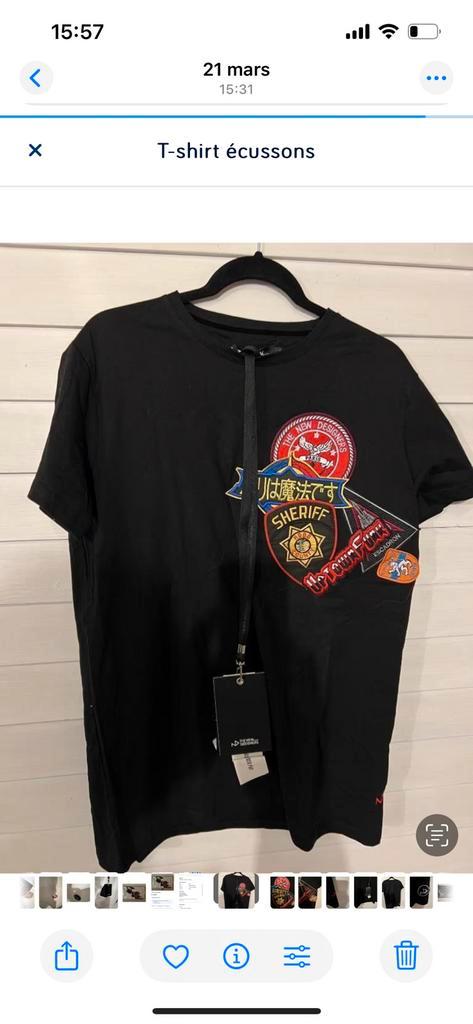T-shirt met patches, Kleding | Heren, T-shirts, Ophalen of Verzenden
