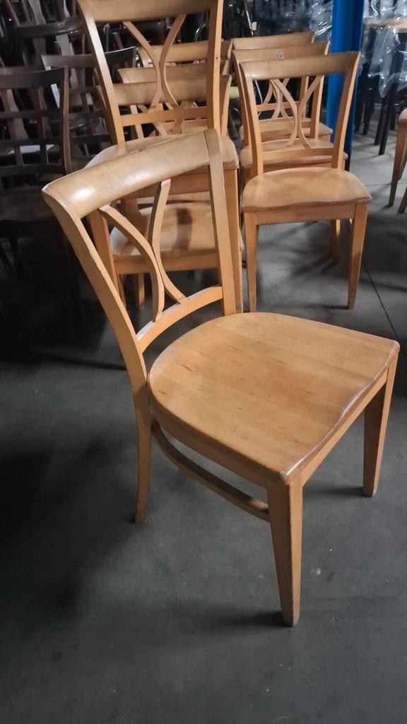12 cafe bistro horeca stoelen mancave naturel degelijke set, Huis en Inrichting, Stoelen, Gebruikt, Vijf, Zes of meer stoelen