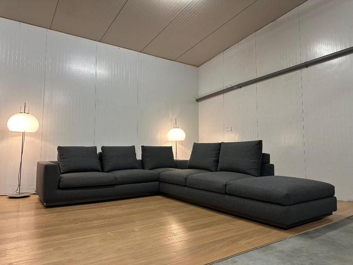 Nieuwstaat Minotti Andersen Hoekbank – NP: €27.500, Huis en Inrichting, Zetels | Zetels, Zo goed als nieuw, Hoekbank, Vierpersoons of meer