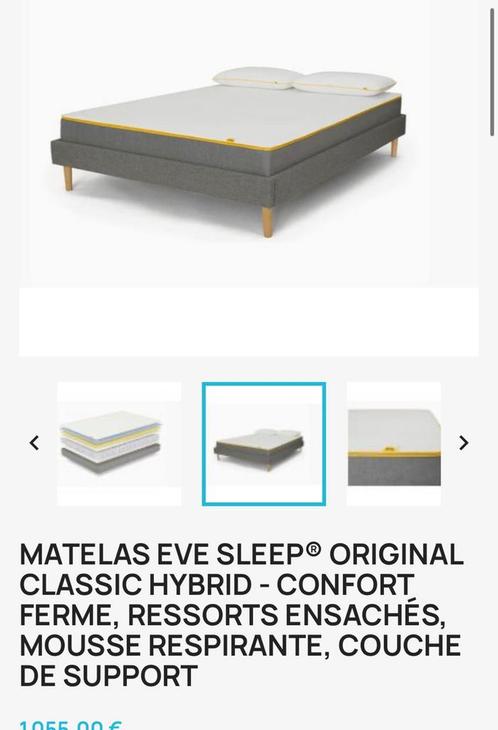 Matelas haute qualité Eve 160x200, Huis en Inrichting, Slaapkamer | Bedden, Zo goed als nieuw, Ophalen