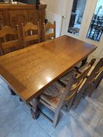 Tafel met 6 stoelen, Huis en Inrichting, Tafels | Eettafels, Ophalen, Gebruikt, 50 tot 100 cm, Vijf personen of meer