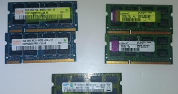 Lot de RAM pour portable (1x4Gb, 2X 2Gb, 2x 2Gb) 