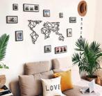 HOGARD wanddecoratie wereldkaart metaal, Huis en Inrichting, Woonaccessoires | Wanddecoraties, Zo goed als nieuw, Ophalen