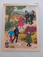 Reclamebord Tintin Kuifje (Hergé) 1978 -Nutella, Ophalen of Verzenden, Kuifje, Gebruikt