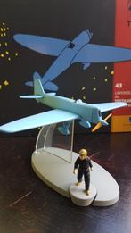 tintin figurine avion collection avec figurine et livre, Collections, Tintin, Statue ou Figurine, Enlèvement ou Envoi, Neuf