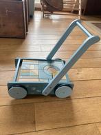 Loopwagen met blokken van Little Dutch, Kinderen en Baby's, Ophalen of Verzenden, Zo goed als nieuw, Duw- of Trekspeelgoed