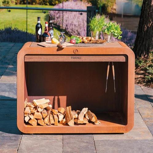 Cortenstaal onderstel, buitenkeuken, werktafel, Tuin en Terras, Buitenkeukens, Nieuw, Houtskool, Vrijstaand, Ophalen of Verzenden