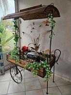 Charrette en bois et fer forgé de décoration, Enlèvement, Utilisé