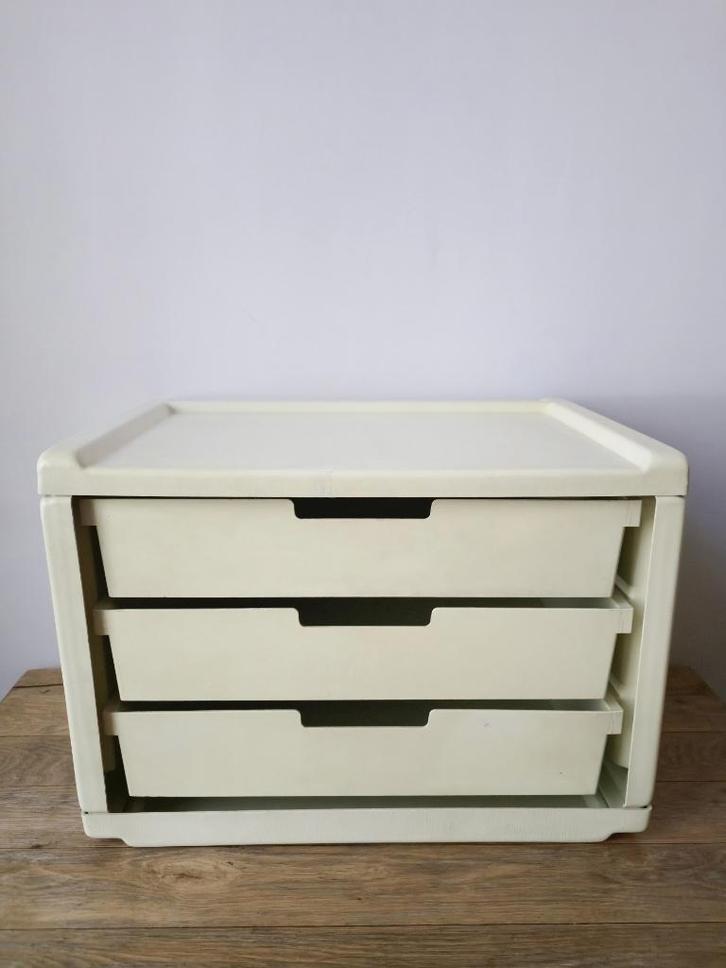 Vintage tafel ladekastje - „Minityros” - MEUROP - 1970, Verzamelen, Retro, Ophalen of Verzenden