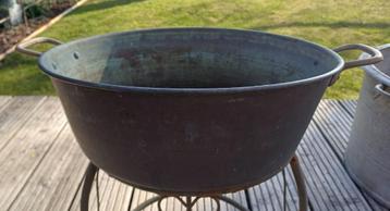 2 x vintage confituurbad in koper, apart te koop. beschikbaar voor biedingen