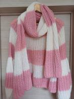 moderne trui wit/roze met sjaal GGluxe TU(max 46), Kleding | Dames, Maat 46/48 (XL) of groter, Ophalen of Verzenden, Zo goed als nieuw