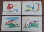 4 vintage pop-up boekjes met fabels van De La Fontaine, Ophalen of Verzenden